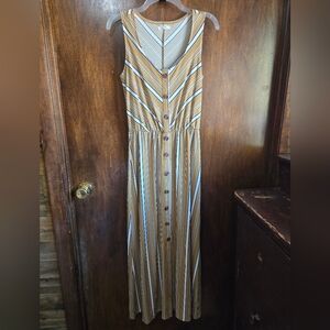 Maurices Multicolor Striped Maxi Dress